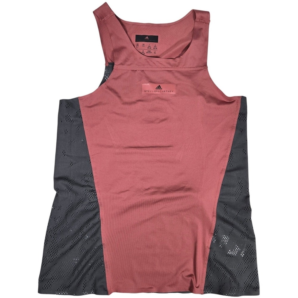Adidas by Stella McCartney Adizero Running Tank Top Mesh Pink Charcoal‎ 2XS